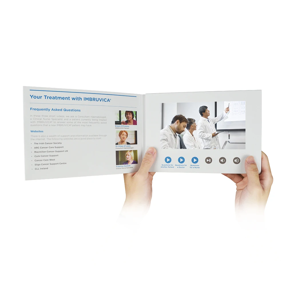 Promotional 2.4 inch 5 inch 7 inch a4 video book a5 digital business card lcd screen video brochure for advertising