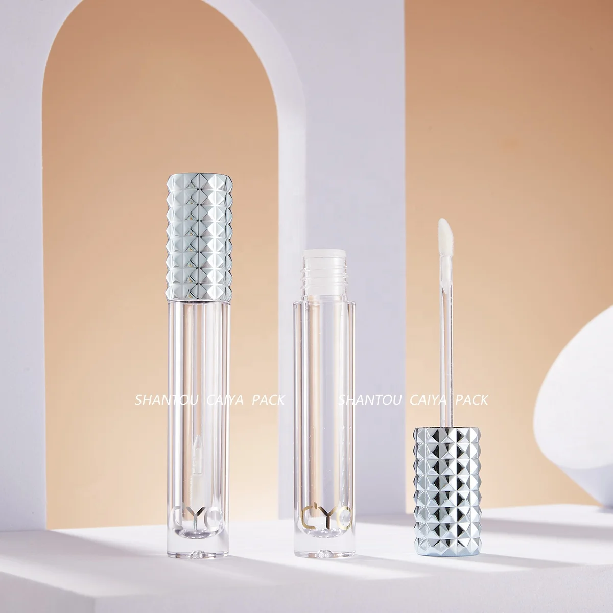 Make Your Own Lip Gloss Container 6ML Empty Lipgloss Tube Custom Logo Cosmetics Packaging Gold Liquid Lipstick Blush Tubes