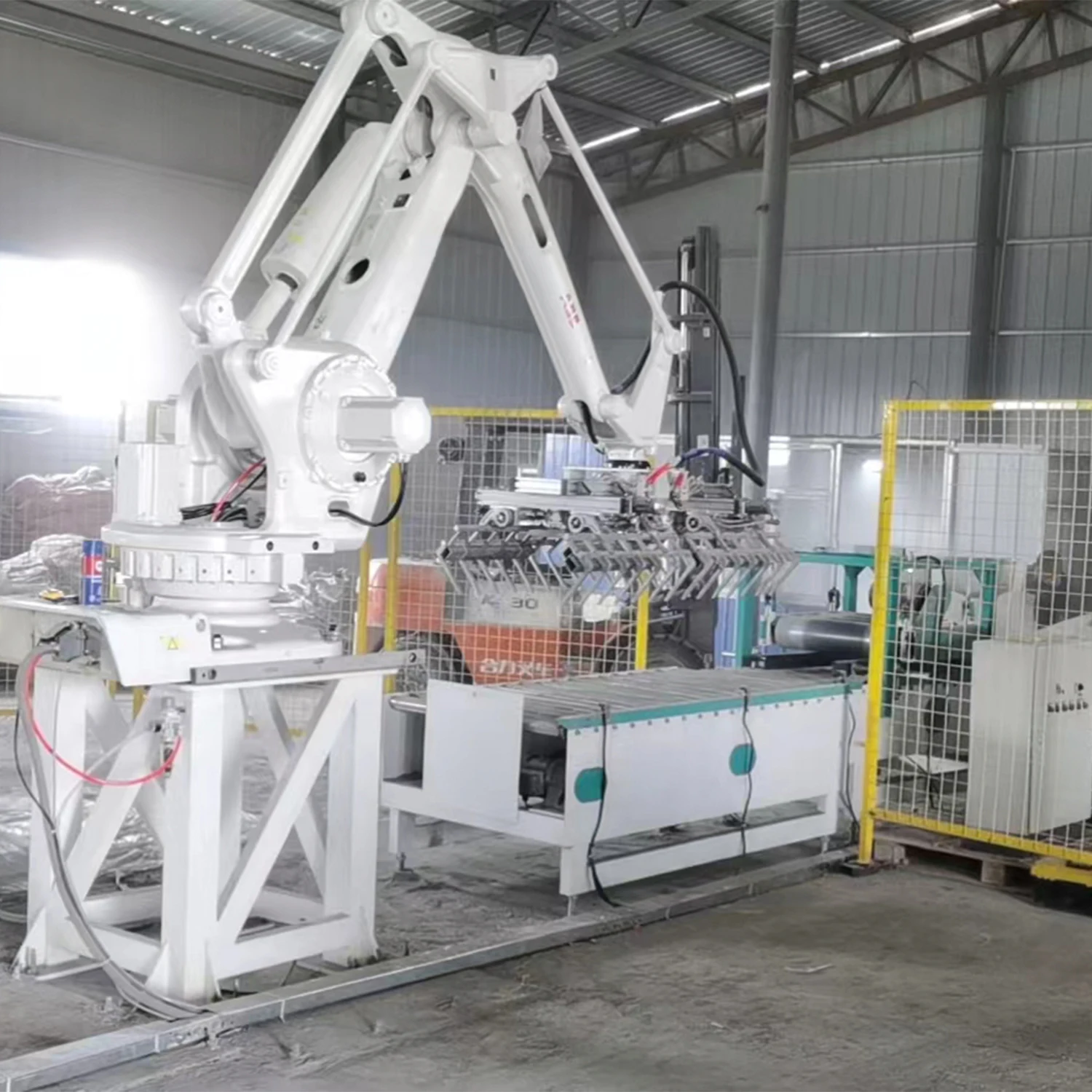 ABB Robotic Intelligent Automatic Equipment Cement 50kg Bag Box Palletizer Carton Box Palletizing machine