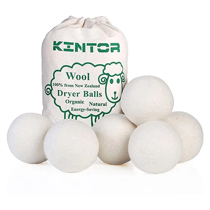 Reusable Natural Fabric Softener New Zealand Wool Dryer Balls Organic for Laundry Dryer Sheets Alternative Speed Up Dry Time