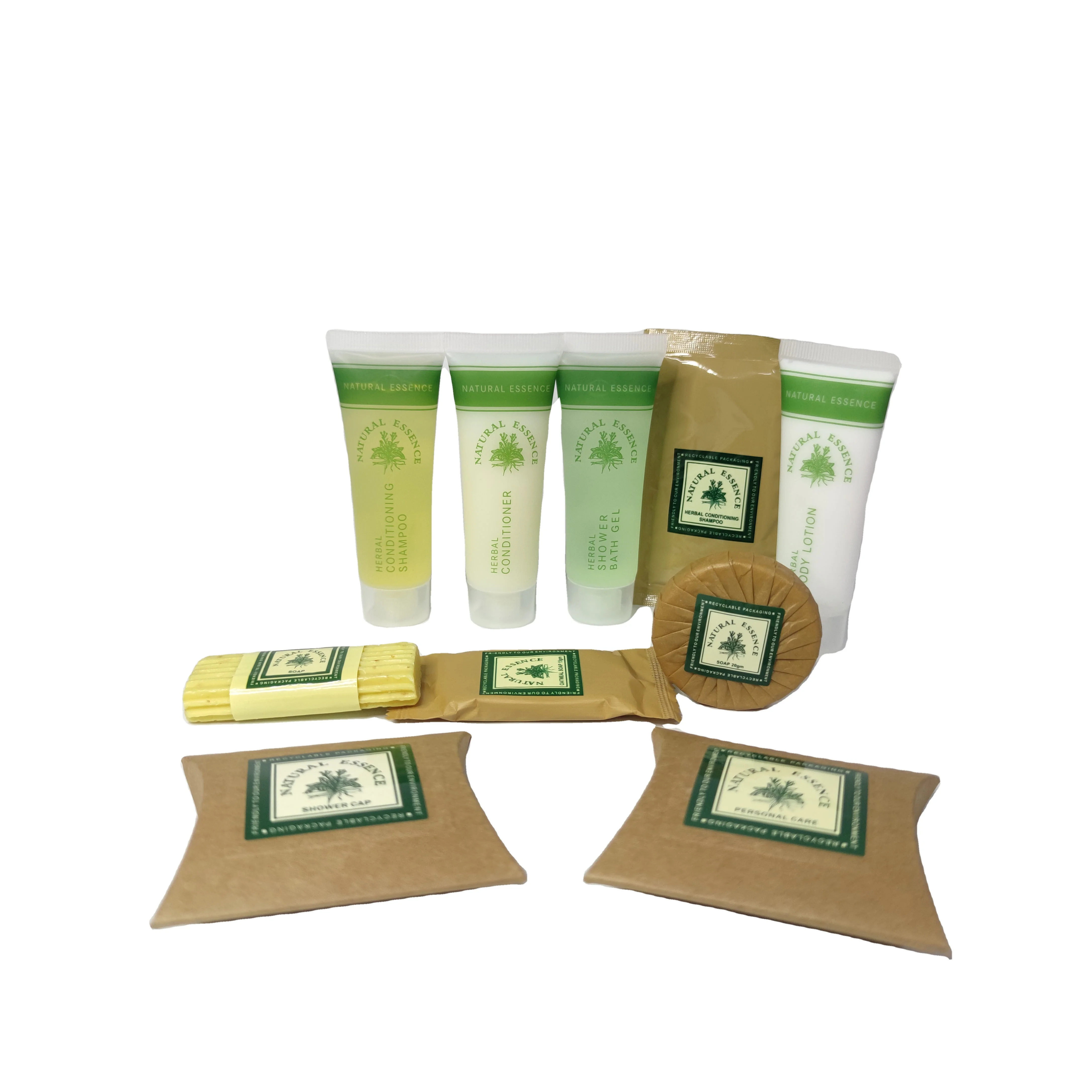 Wholesale hotel bathroom set amenities disposable hotel toiletry set slippers shampoo soap hotel