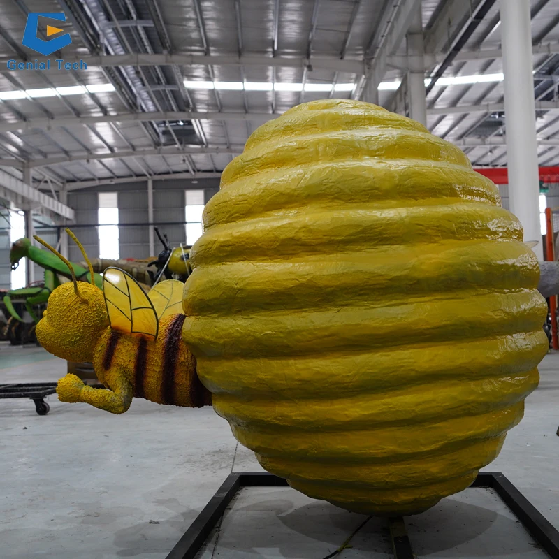 CCAA27 Garden decoration realistic insect model animatronic flying bee for park