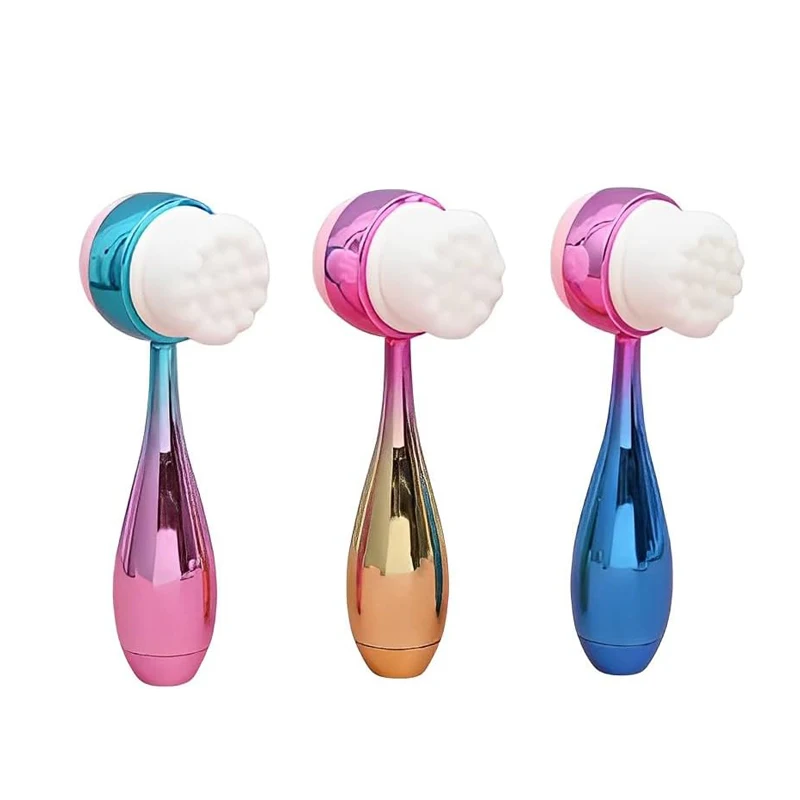 New bowling  Face Cleaning Massage Tool  2in1 Cleansing  Exfoliating 3D Facial Cleaning massage brush