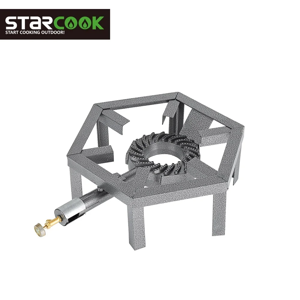 BBQ Cooking Iron Stove Light Weight With Cast Iron Burner Garden Grill