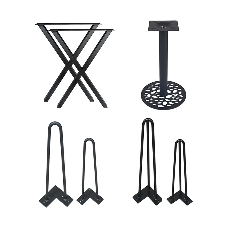 Good Quality Chrome Wrought Iron Table Legs Steel Bases Dine Table Foot Metal Leg Coffee Table Base