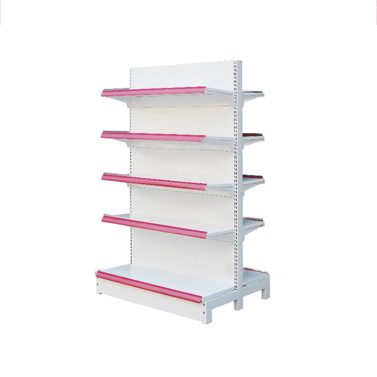 Cheap Price White Metal Retail Store Supermarket  Shopping Display Rack Shelf