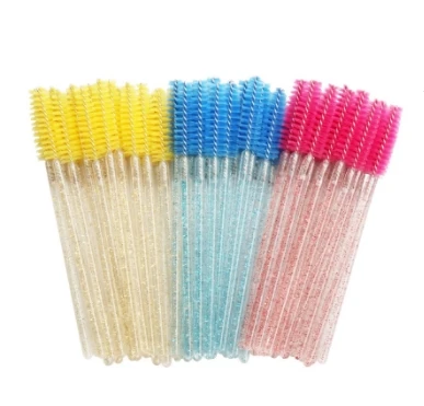 Lash tools glitter lash brush 50pcs/pack Disposable Mascara Brush Eyelash glitter Mascara Wand