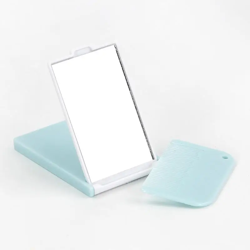 Wholesale Travel Product 2020 Plastic Cute Square Folding Makeup Table Hand Mirrors