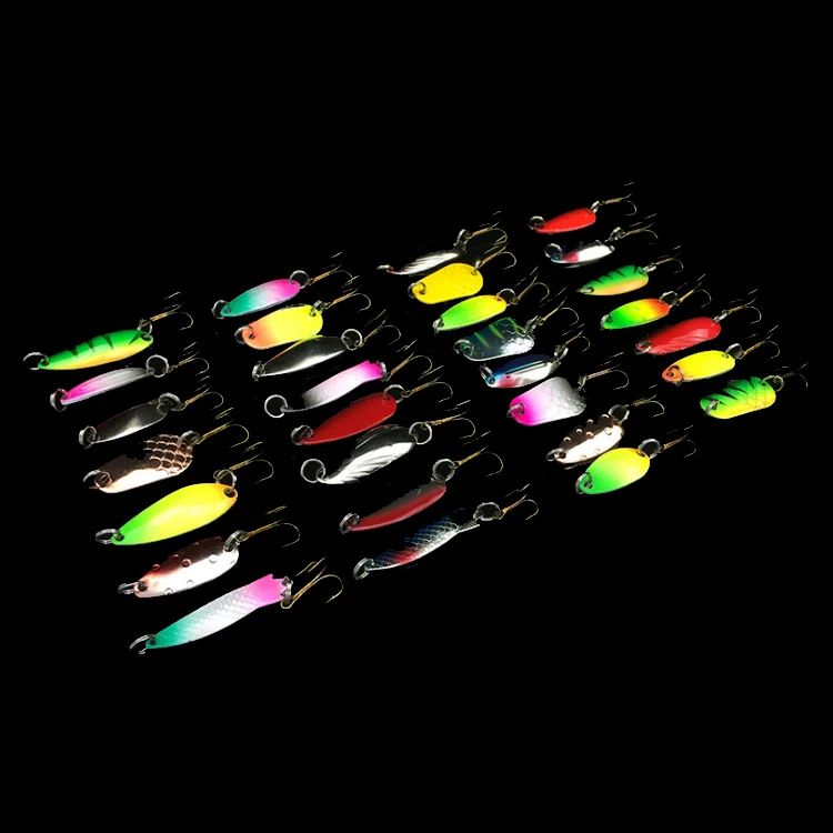 WEIHE 10 шт./30 шт. твердая приманка Спиннер рыболовная рыболовные снасти красочные N30 набор приманок