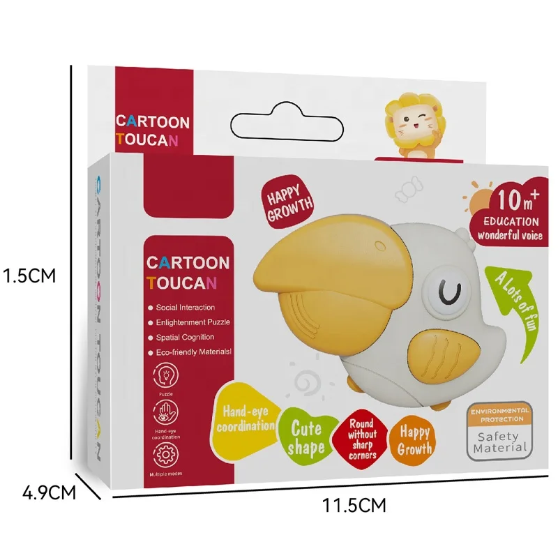 Newest cute soothing toy bird night light musical cartoon bed bell lamp baby toddler toy