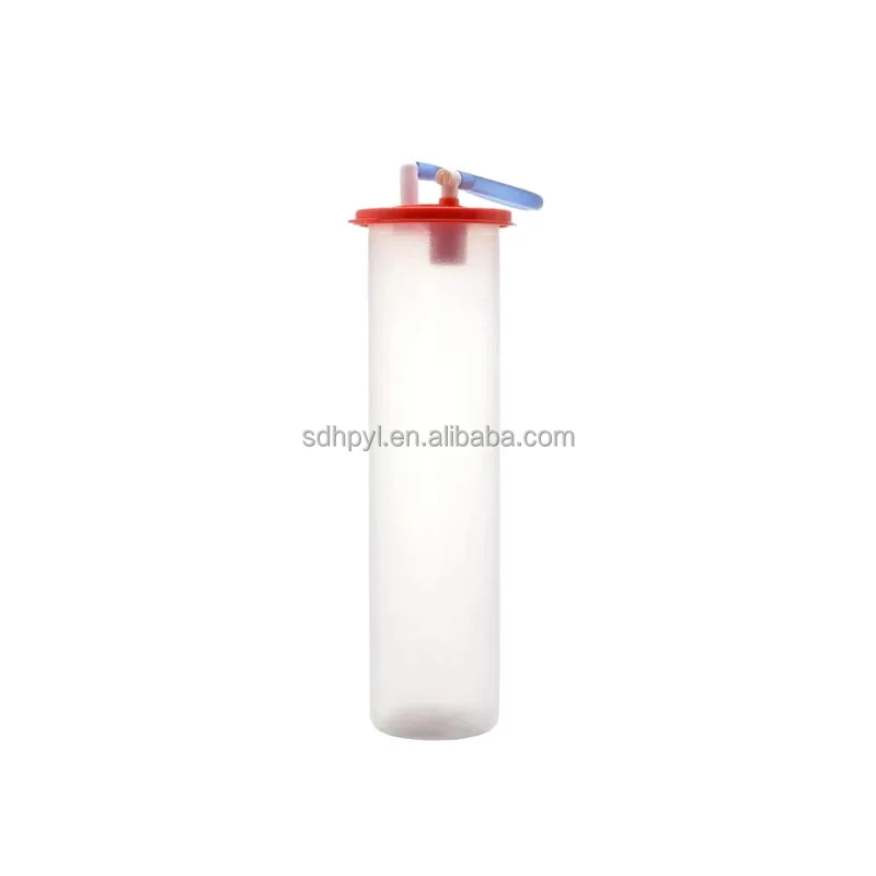 2000Ml High Strength Clear Scale Anti-splash Sputum Liquid Collection Liner With Metal Bracket Negative Pressure Suction Liner
