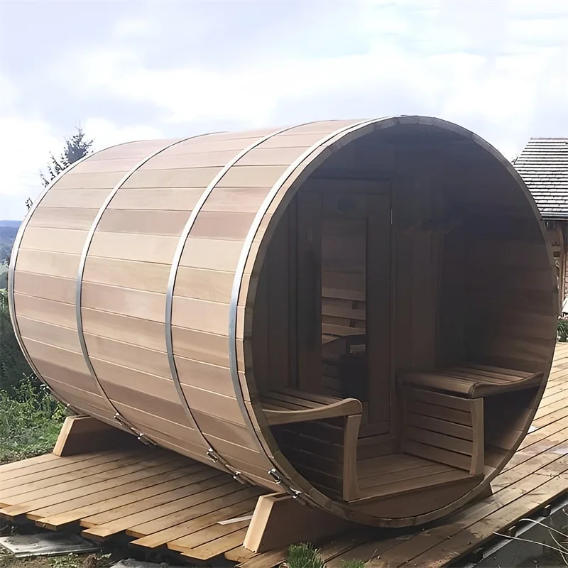 Outdoor Barrel Steam Electric Heating Furnace Sauna Room For Sale At Factory Price