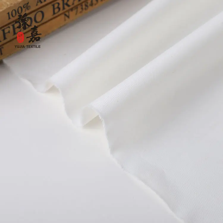 Factory Wholesale 133*78 100% Bleached Cotton Twill Fabric Woven for Home Textile