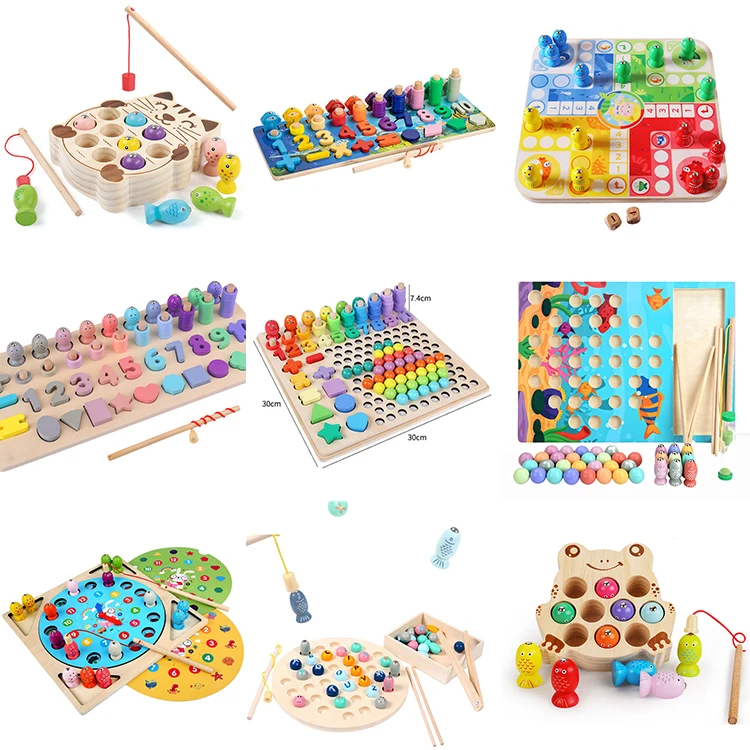 new arrival montessori kids wooden jigsaw puzzle board for education