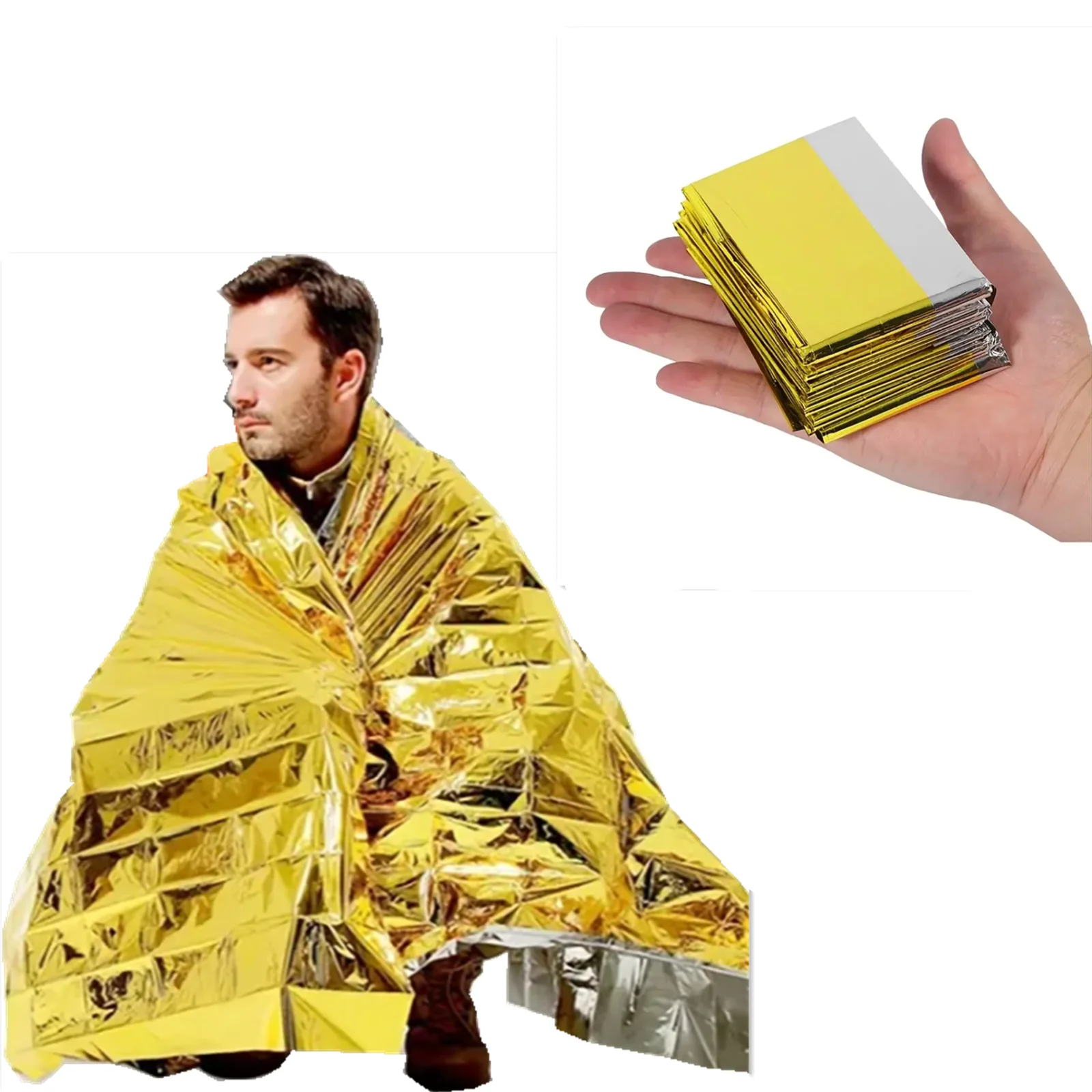 Space Rescue Thermal Waterproof gold emergency mylar foil survival blanket for Survival Tool