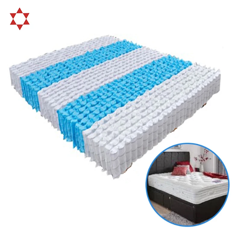 Customized 5 Zone Sofa Bed Mattress Pocket Spring Coil Without Border Frame Rolled Pack Spring