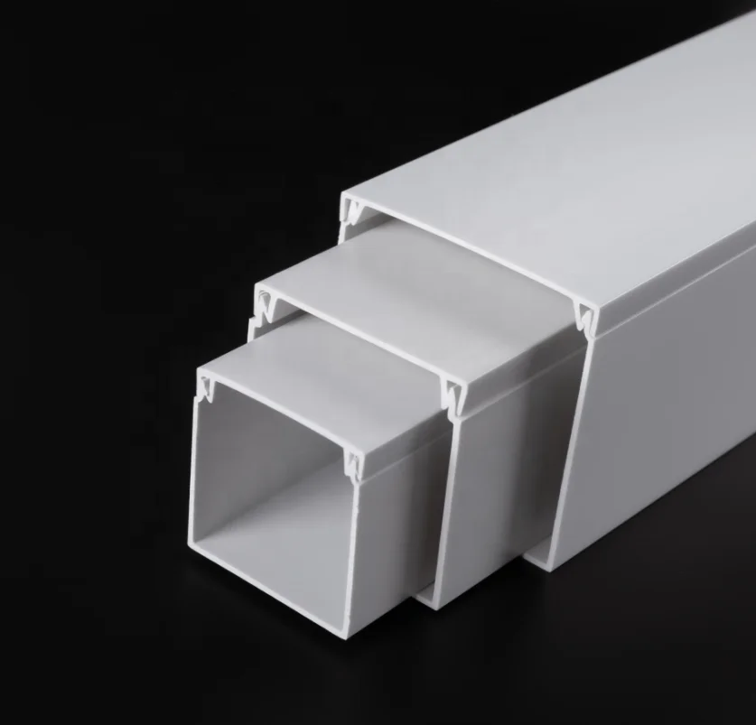 All Sizes 40x40mm Pvc Cable Duct Solid Cable Through Solid Type Plastic Trunking