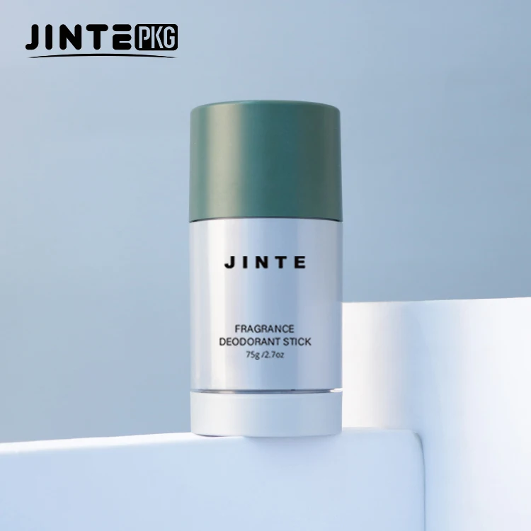 Wholesale Deodorant Cosmetic Packaging Plastic With Matte Green Roll On Cap For Men Body Bar