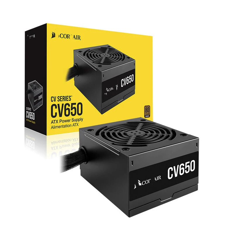 CORS AIR POWER PC Power Supply CV650 650W ATX High Power Supply 80PLUS Low Noise Fan RPS0128