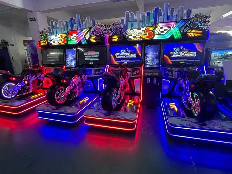 The New Arcade Motorcycle Simulator Racing Dash Games Simulator Moto Racing Game Machine 220V EU Plug 400W Amusement Game Center