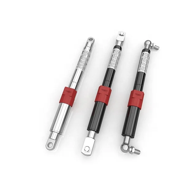 Gas spring strut with lockable security tube