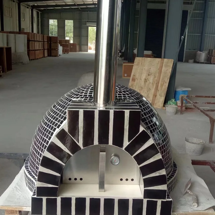 Итальянская уличная духовка для пиццы woodfire 500 градусов, круглая керамическая печь для выжигания, встроенные духовки для пиццы, цена