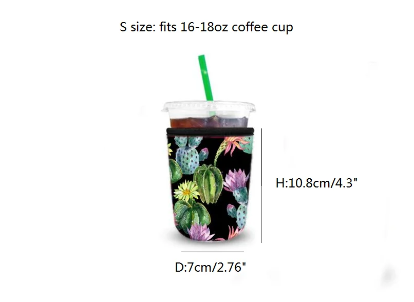 Reusable Custom Neoprene Coffee Cup Sleeve For Insulation Cold Beverages Cup Coffee Holder 16oz 22oz 32oz With Logo