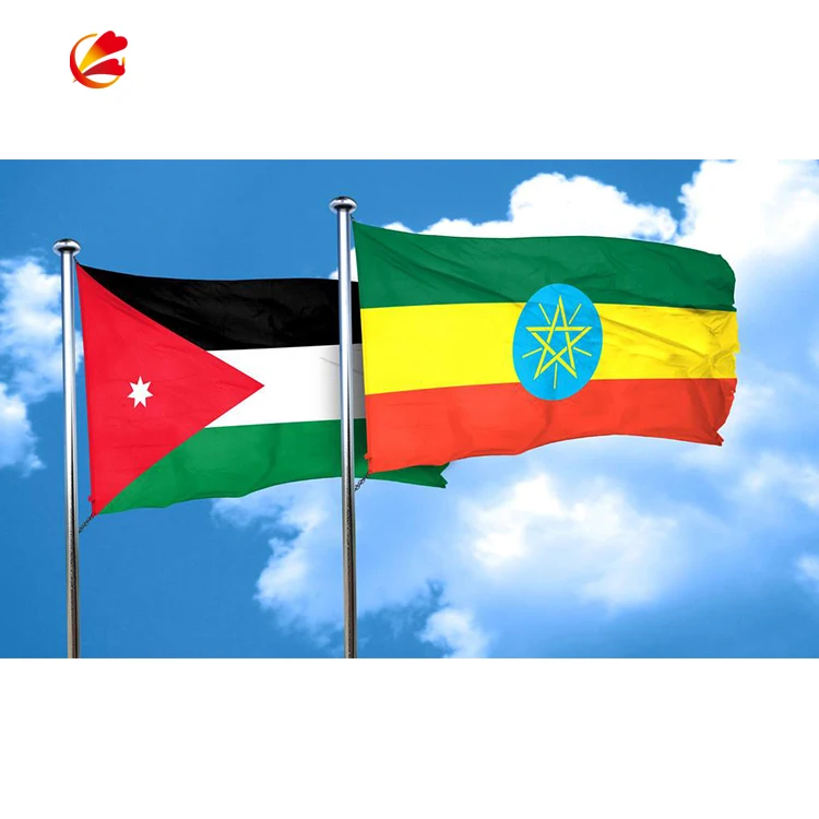 High quality cheap 3x5ft customizable size  ethiopian flag national flags