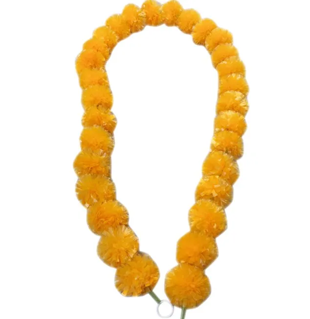 Wholesale wedding artificial indian marigold decoration garlands flowers real looking marigold garland