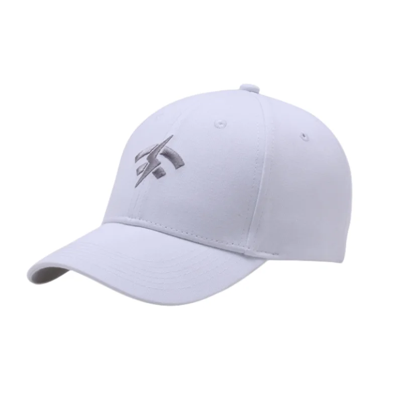 Factory price custom logo large cotton embroidery all white baseball cap