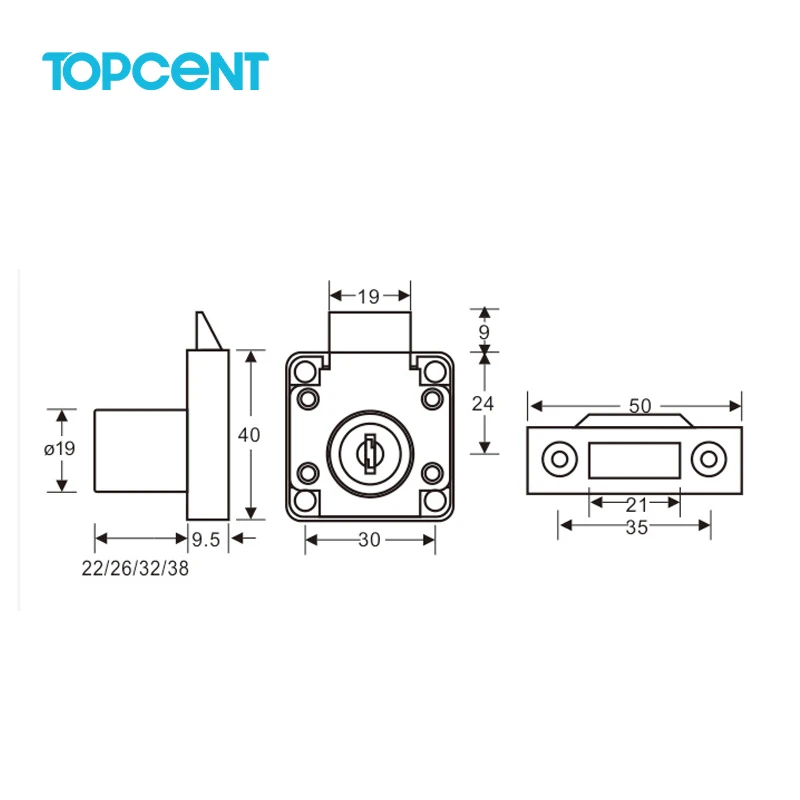 Фурнитура для мебели TOPCENT аксессуары замок шкафа из