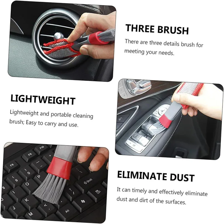 Silicone Car Gap Brushes Dust Blower for Computer Auto Air Conditioner Brush Duster Detail Brush