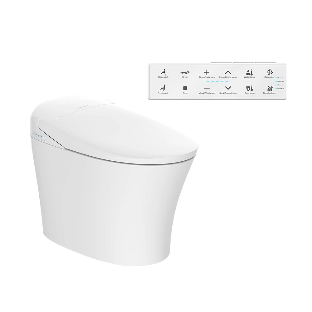 TEJJER Stainless Steel Spray Nozzle Wc Toilet Smart with Toilet Light Sensor