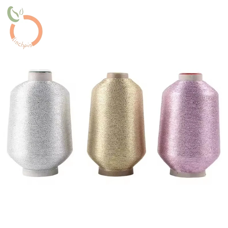 Dyeable polyamide glass fiber covered polyamide fiber double cover metallic thread