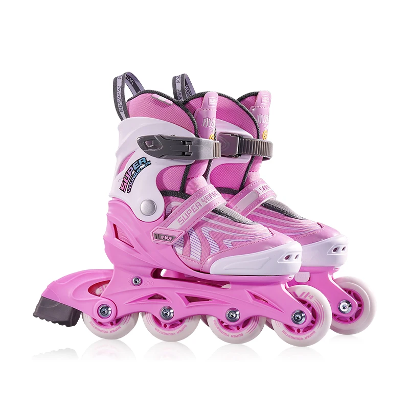 High Quality Popular  Full Flash PU Wheels Skate Inline Fixed Sizes Inline Skates Kids Roller Skates For Boys Girls Teens