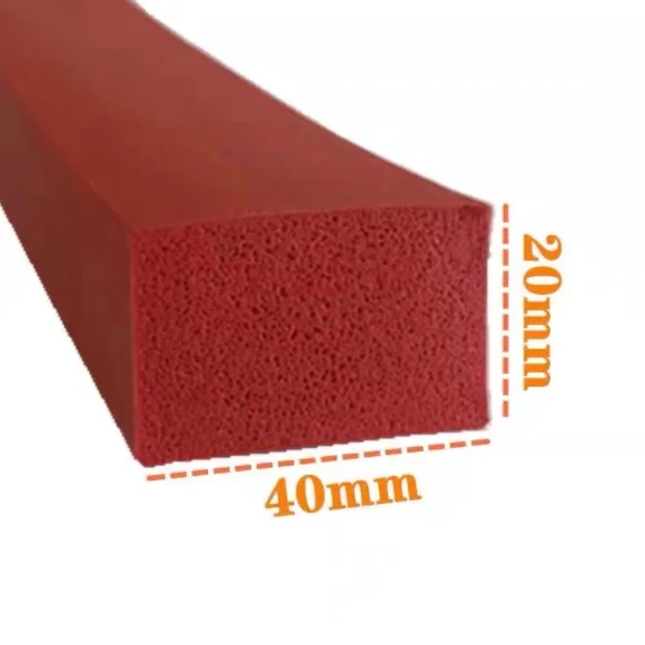 Extrusion 10*10 10*5 15*5mm Silicone Rubber Foamed Weather Strip Silicone Sponge Rubber Sealing