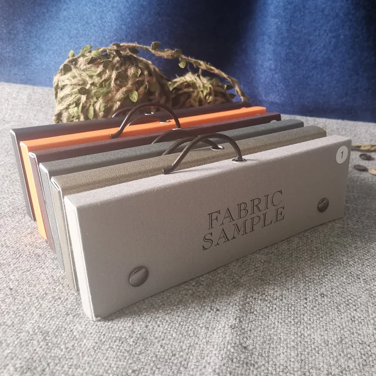 Customized Eco-friendly Fabric Material Textile Sample Catalog Display DIY Curtain Hanger Header