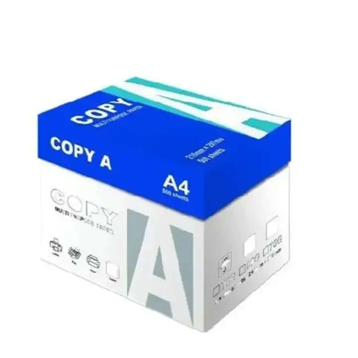 Wholesale Wood Pulp Printing Paper White A4 Size 500 Sheets 70 75 80 Gsm Copy A4 Paper