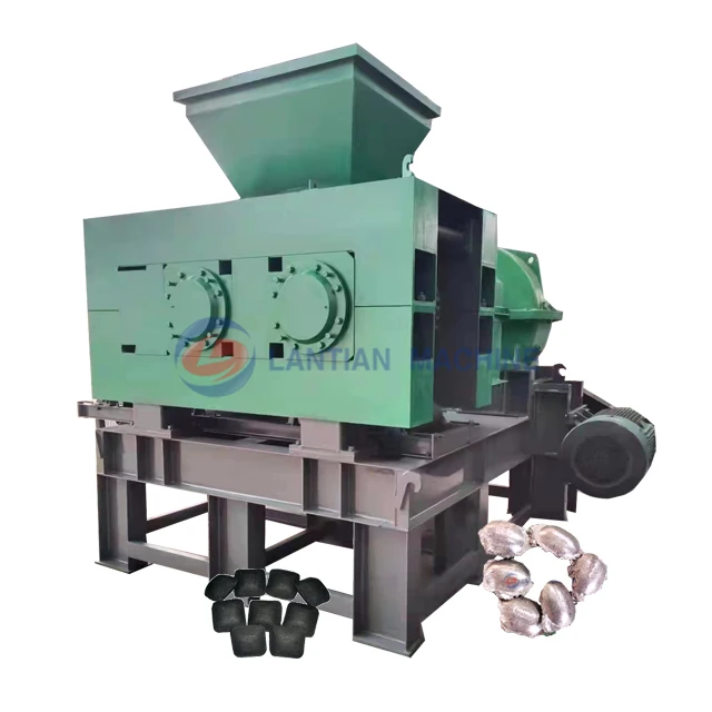 High pressure and capacity roller type mineral powder ball white coal briquetting machine aluminum ash briquetting machine