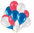 25PCS Red Blue White American Independence Day National Day Flag Sequined Printing Latex Balloon Party Decoration Sets