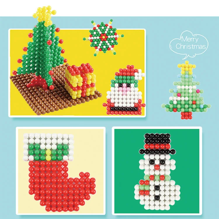 
2021 Amazon Creative Kid Toys 3000 pcs DIY 3D Puzzle Art Craft Spray Water Crystal Sticky Magic Beads 