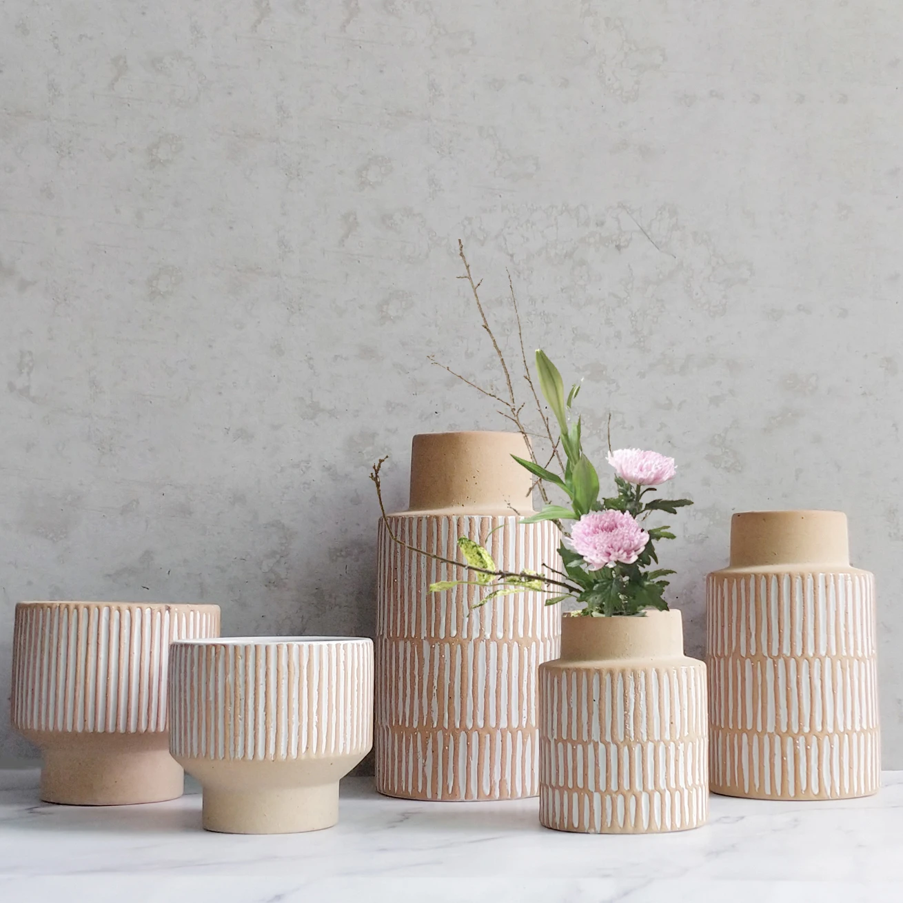 High quality home table desktop decor flower vases handicraft florero cilindrico porcelain modern vase for decor