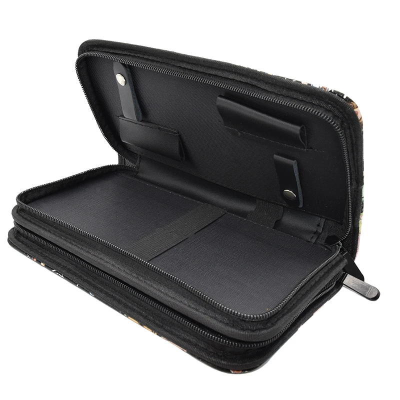 Professional Salon PU Leather Haircut Scissors Bag Kit Set Zipper Portable Pouch Box Hairdressing Hairstyling Scissors Tool Case