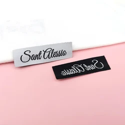 Designer Woven Labels Jeans Custom High Density Fashion for  Bags Clothing Shoes Customized Technics Logo Item Fold Color Eco