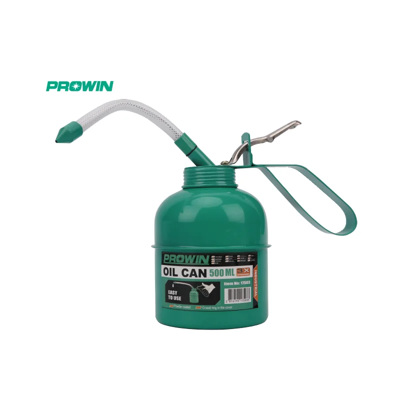 PROWIN 17502/17503 Iron Green 300ml/500ml Oil Can with Flexible Spout
