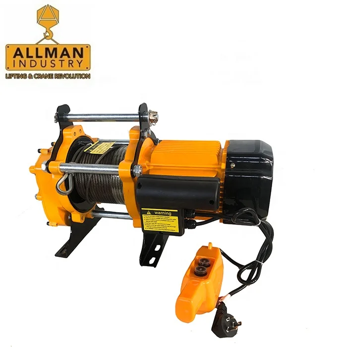 high efficiency 220V electric winch wireless remote control rope winch