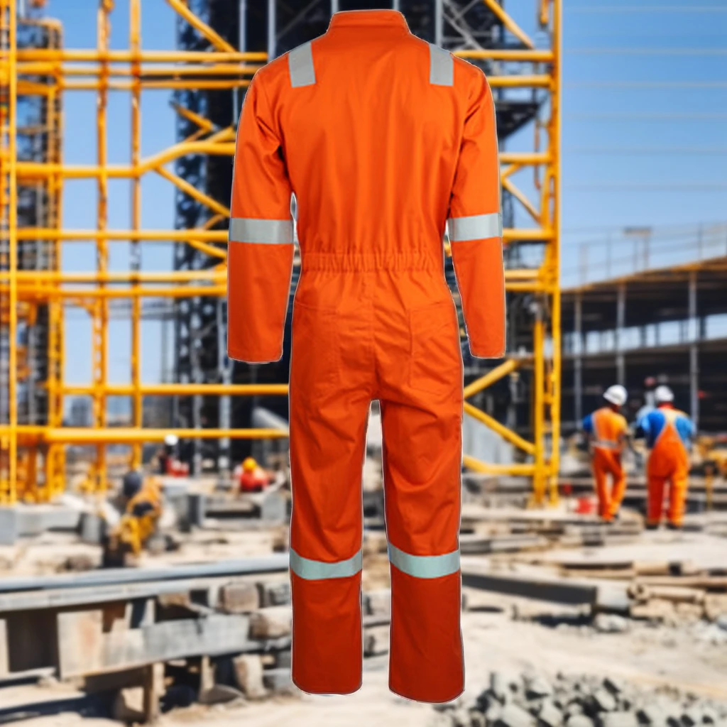 OEM Fire Retardant Work Coverall Dust-Proof Safety Uniforms Reflective Work Pants with Hand Drawn & Embossed Printing