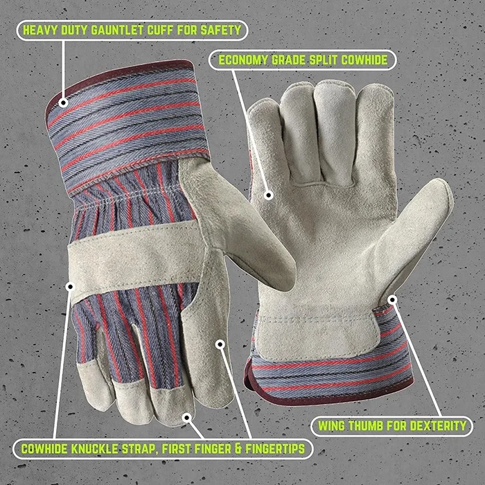 Высокоизоляционные кожаные перчатки для гламурного садоводства свободно движущиеся пальцы Универсальное применение