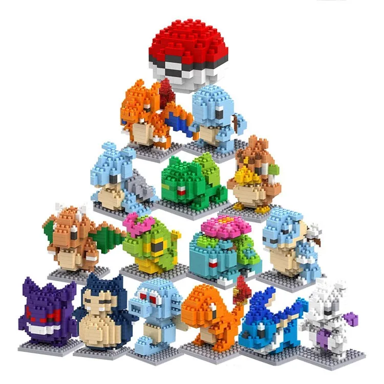 7 5 см нано-блоки Leguoguo 2 микрочастицы кирпичи 144 шт. Pokemoned Обучающие строительные блоки игрушки BX