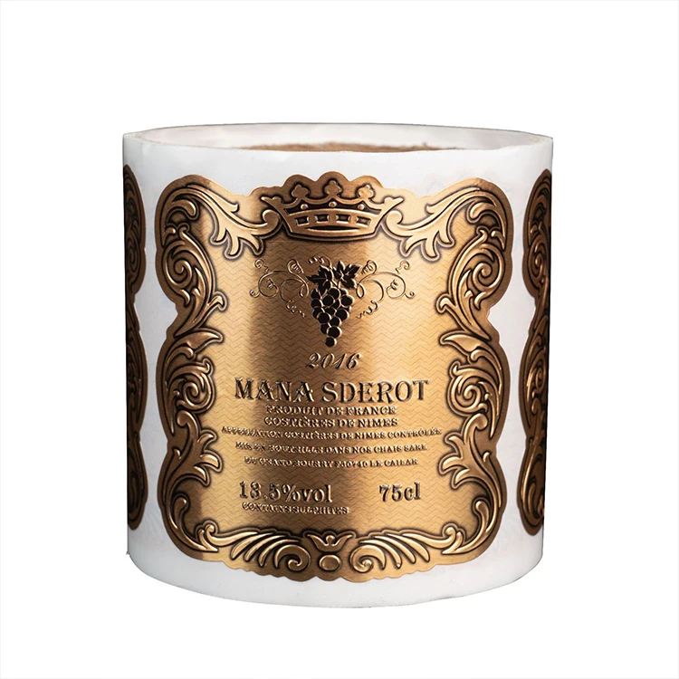  Печать винных этикеток оптовые и Индивидуальные китайские винные металлические этикетки